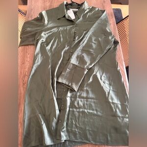 Abercrombie & Fitch Sage Green Shirt Dress